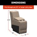 Thomas Payne Seismic RV Theater Seating Center Console Hidden Storage Compartment Open - Interior Detail | United RV Parts