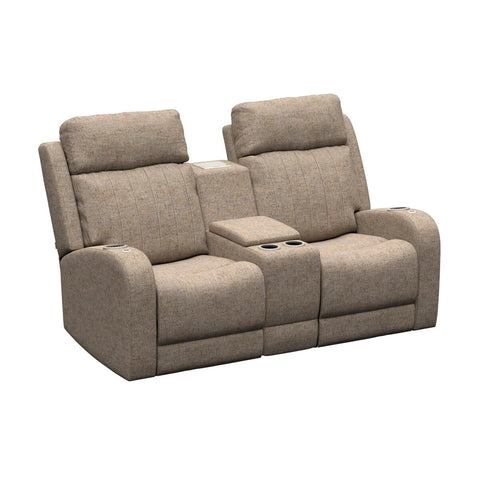 Dellmead Fabric Thomas Payne Seismic Two-Seat RV Theater Recliner Set with 12" Center Console - Front Angle | United RV Parts