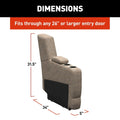 Thomas Payne Seismic RV Theater Seating Center Console Dimensions Chart - 31.5" H x 34" L x 5" W | United RV Parts