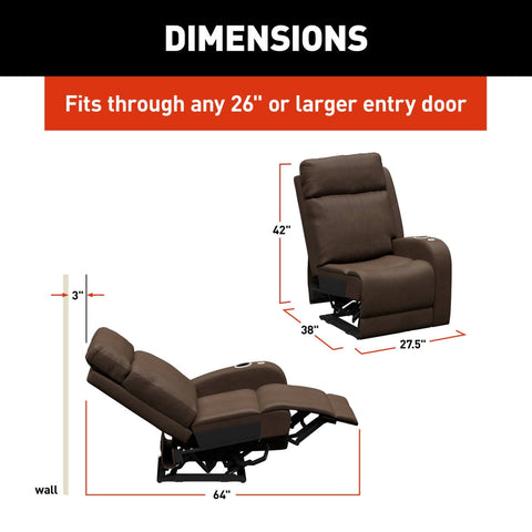 Lippert | Thomas Payne Seismic Theater Seating | Left-Hand Recliner | 2024044193 | 27.5" | Satula