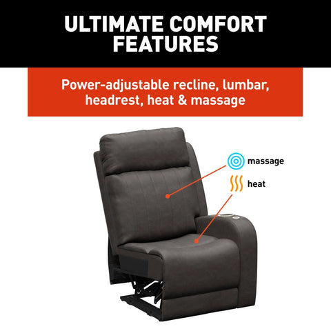 Thomas Payne Seismic RV Theater Recliner - Power Massage and Heat Feature Callouts | United RV Parts