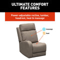 Thomas Payne Seismic RV Theater Recliner Features - Heat Massage Power Lumbar Callout | United RV Parts
