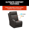 Thomas Payne Seismic RV Theater Seating Comfort Features - Power Lumbar Headrest Heat and Massage Callouts | United RV Parts