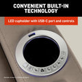 Thomas Payne Seismic RV Recliner LED Cupholder Close-Up with USB-C Port and Integrated Controls | United RV Parts