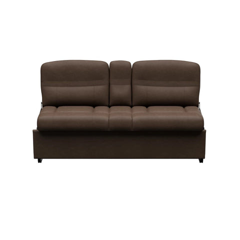 Brown Vinyl RV Jackknife Sofa - Flat Bed Position | United RV Parts