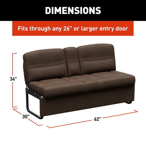 RV Jackknife Sofa Dimensions - 62 Inch Model Specs | United RV Parts