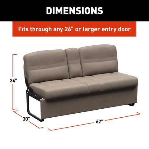 Thomas Payne Jackknife Sofa Dimensions - 62 Inch Width | United RV Parts