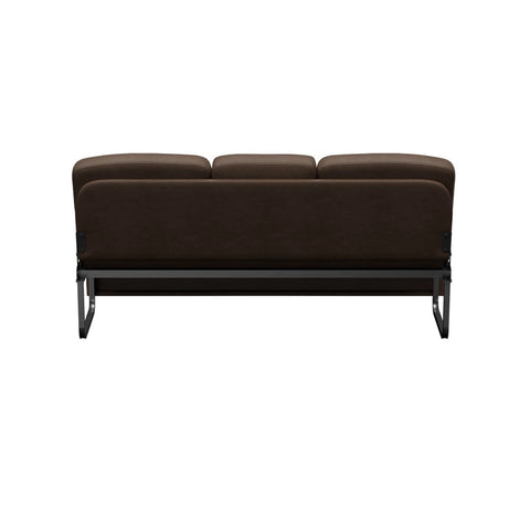 Brown Satula PolyHyde Thomas Payne Signature RV Jackknife Sofa - Back View with Metal Frame | United RV Parts