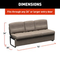 Thomas Payne Signature Jackknife Sofa Dimensions - 72 Inch Length Specs | United RV Parts