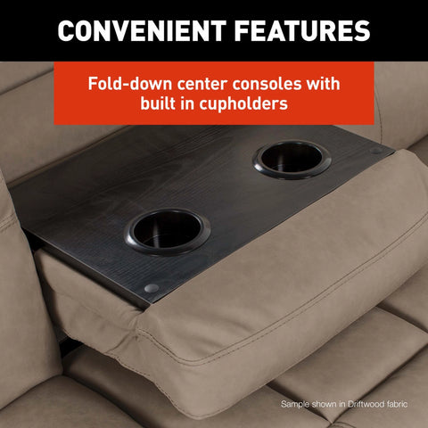 RV Jackknife Sofa Center Console with Cupholders - Feature Detail | United RV Parts