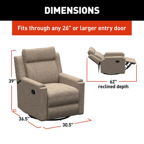 Lippert | Thomas Payne Signature | Swivel Glide Recliner | 2024044211 | 32.5" | Dellmead