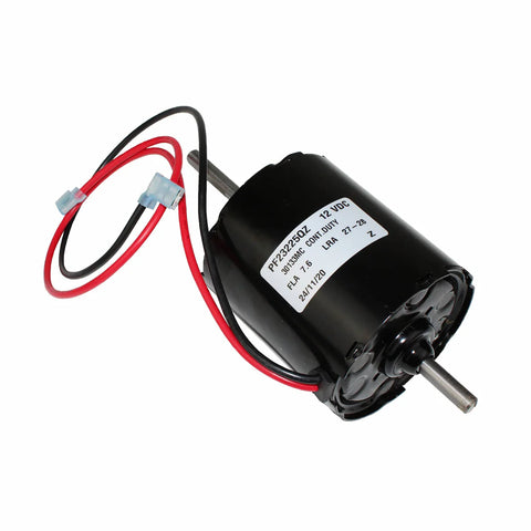MC Enterprises 30133MC 12V DC Atwood RV Furnace Motor - Spec Label Detail Angled View | United RV Parts