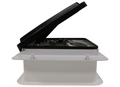 MaxxAir MaxxFan Mini - Side Profile with Manual Lift Arms Extended | United RV Parts