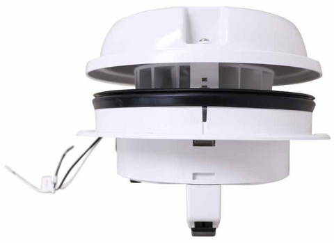 White MaxxAir Dome Roof Vent 6in Manual Lift - Side Profile | United RV Parts