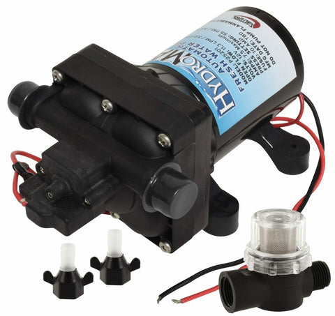Black Valterra Hydromax Water Pump with Accessories - 45-Degree Angle | United RV Parts
