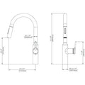 Valterra PF231765 Matte Black Bar Faucet Dimensions Spec Sheet - Technical Drawing | United RV Parts