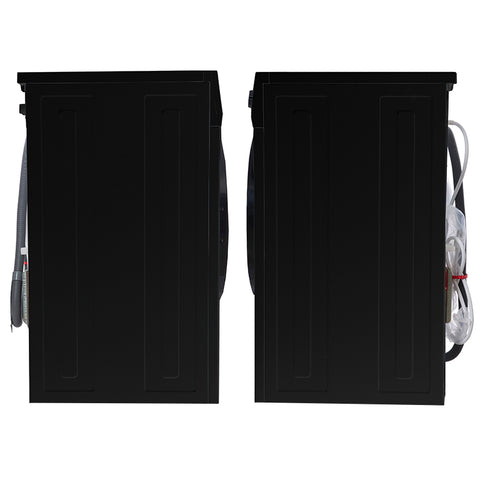 Black Pinnacle 22-826LB Front Load Washer - Rear Panel Showing Hoses and Power Cord | United RV Parts