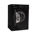 Black Pinnacle 22-826LB Front Load Washer - Side Angle View Door Open | United RV Parts