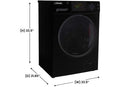 Black Pinnacle 22-826LB Front Load Washer - Dimensions Diagram 33.5H x 23.5W x 21.85D | United RV Parts