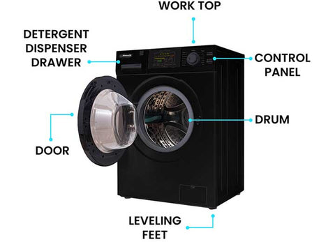 Black Pinnacle 22-826LB Front Load Washer - Parts Diagram Door Drum Control Panel | United RV Parts