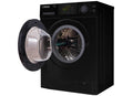Black Pinnacle 22-826LB Front Load Washer - Angled View with Door Open | United RV Parts
