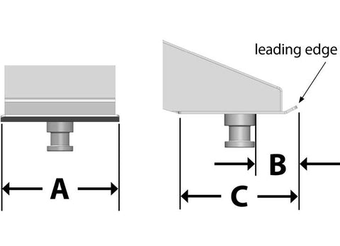 PullRite Capture Plate Measurement Guide Diagram - Installation Dimensions | United RV Parts