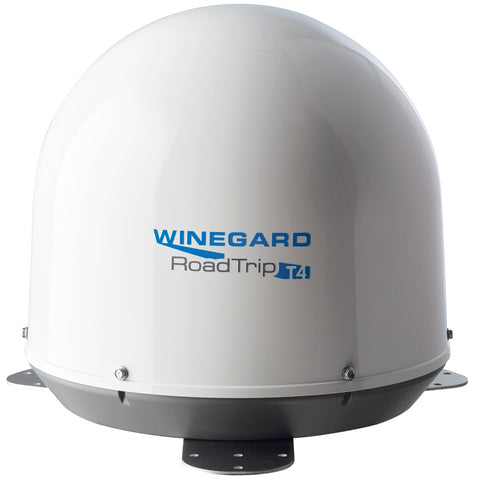 White Winegard RoadTrip T4 RV Satellite Antenna - Front View | United RV Parts