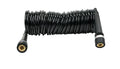 Black Coiled Extension Air Hose with Dual Quick Connect Couplers | United RV Parts