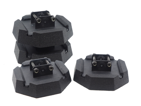 Black SnapPad SnapJack SJU4 Scissor Jack Stabilizer Pads - 4 Pack Product View | United RV Parts