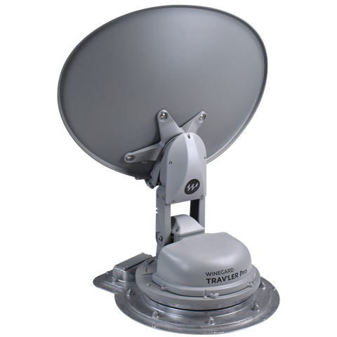 Gray Winegard Trav'ler Pro DirecTV Satellite Antenna SK2SWM3 - Rear Back View | United RV Parts