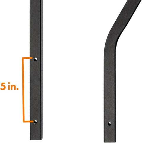 Black Steel RV Step Rail - 5 Inch Dimension Detail | United RV Parts