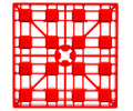Red Plastic Leveling Block - Top View | United RV Parts