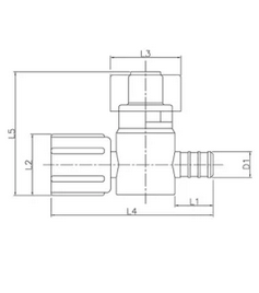 Flair-It | PEXLOCK BLUE MANIFOLD VALVE 1/2" | 30890 | Cold Side | Plastic | Single | Black