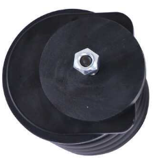 Black SumoSprings SSR-209-47 Single Spring - Top Hardware View | United RV Parts