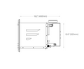 Furrion FWH09A Water Heater Technical Dimensions Diagram - 19.2 x 12.6 Inch | United RV Parts
