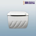 White Plastic RV Toilet Paper Holder 33200 - Front View | United RV Parts