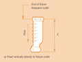 Plumbing Trap Vertical Installation Diagram - Technical Drawing | United RV Parts