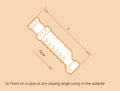 Angled Pipe Adapter Installation Diagram - Technical Drawing | United RV Parts