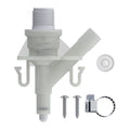 White Plastic Seaflo SFRTK-003 Toilet Water Valve Kit Components - Top View | United RV Parts