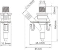 Seaflo SFRTK-003 Toilet Water Valve Technical Drawing - Dimensions View | United RV Parts