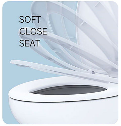 Seaflo | Inodoro residencial de altura para autocaravanas | SFRTCH-02-01 | Taza de cerámica alargada | Pedal | Blanco