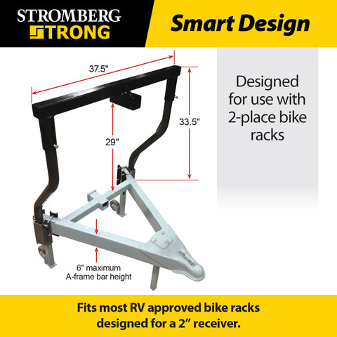 Stromberg Carlson | Bike Bunk Component for a Bike Rack | CC-275 |  Bolt-On Installation | 2 Frame Pockets | Steel