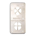 White Metal Suburban H97 Furnace Floor Plate - Top View with Vent Openings | United RV Parts