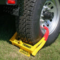 Trimax TCL75 Wheel Chock Lock - Installed on Trailer Tire | United RV Parts