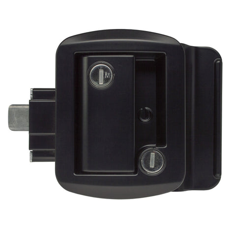 Black Global Link Classic Pro RV Door Lock - Front View | United RV Parts
