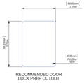 RV Door Lock Cutout Template - Installation Diagram | United RV Parts