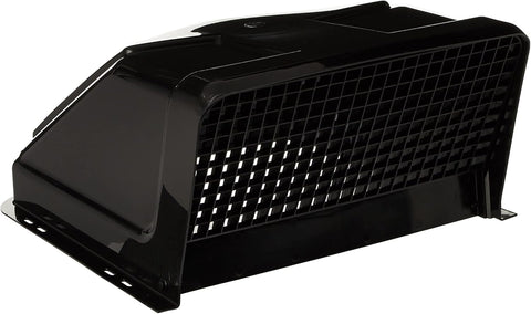 Black Dometic Ultra Breeze Vent Cover with Mesh Grille - Front View | United RV Parts