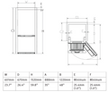 InVision RV Refrigerator 180-4562 - Installation Dimensions Diagram | United RV Parts