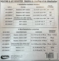 Valterra Heating AC Register Sizing Chart - Technical Specifications | United RV Parts