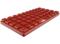Orange Plastic RV Stacker Leveler with Grip Handle - Top Angle View | United RV Parts